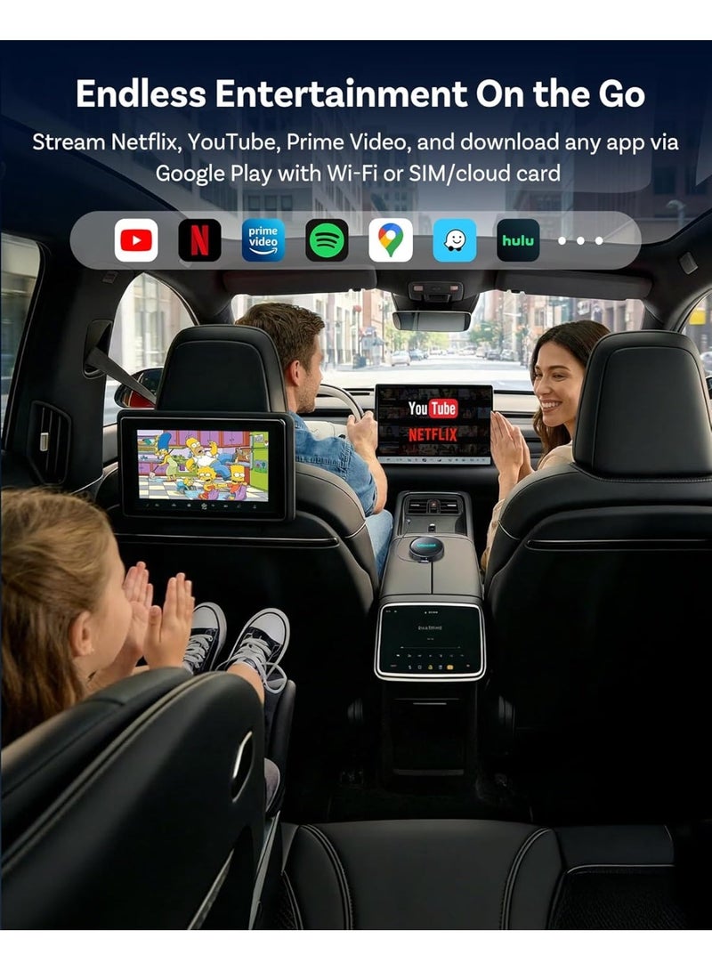 OTTOCAST P3 Pro AI Box Android 13 OttoDrive 3.0, Wireless CarPlay & Android Auto, AI Voice Assistant, Cloud SIM, Split Screen, HDMI Output, 8+128GB, Video Viewing YouTube, Netflix, Tiktok, - Image 5